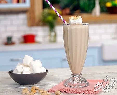 طرز تهیه میلک شیک مارشمالو, اموزش میلک شیک مارشمالو, طرز تهیه ی میلک شیک مارشمالو